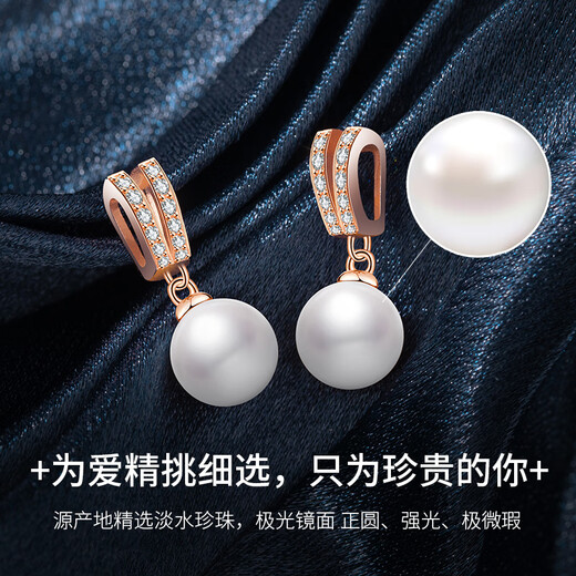 Huaying (HUAYING) light luxury pearl earrings for women, sterling silver earrings, high-end jewelry, wedding anniversary, birthday gift for girlfriend and wife, elegant and versatile *pearl earrings* brand gift box