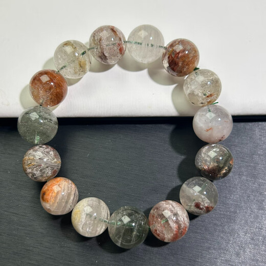 Bracelet de cristal fantôme à mille couches pour quatre saisons Natural Full Full Ghost Greed Red Ghost Bread Bracelet QCSJ12244 Perle Diamètre d'environ 12 mm