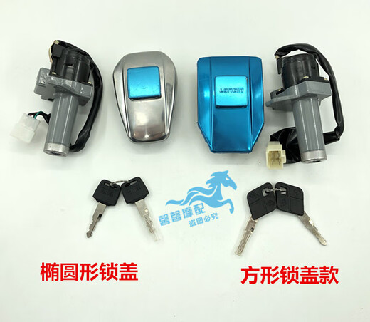 芒芒适用隆鑫劲隆摩托车配件LX15052途悦JL15051劲领原装套锁三锁 椭圆形油箱盖款