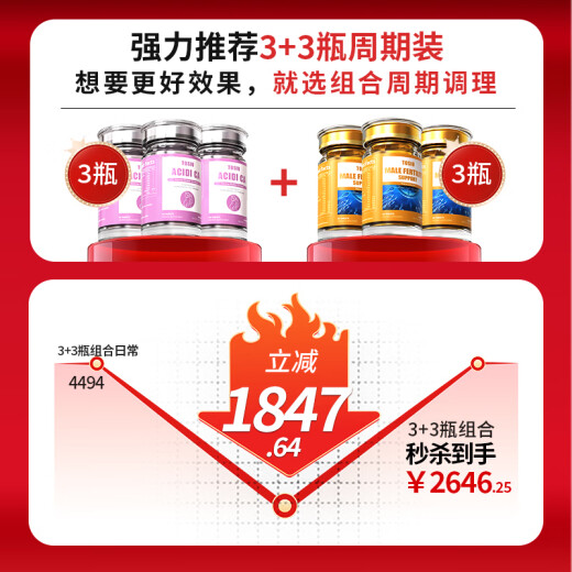 TOSIU加拿大粉宝瓶to酸钙女性内调酸宝酸性食酸片tosiu柔宝钙 买2送1需拍3瓶 【立减698】
