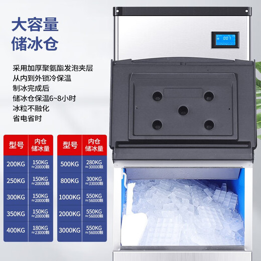 BLEOU 冰力欧 制冰机商用奶茶店方冰大型大容量全自动制冰器吧台冰块机 2000KG产冰量 684格 (4000磅)