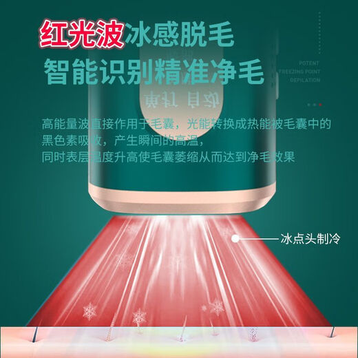 Hair removal instrument, home hair removal instrument for men and women, lip hair removal instrument for beauty salons, special hair removal artifact, upgraded model - freezing point model - six modes - unlimited hair