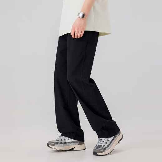 Kuaiyu 2025 Spring Men's New Scimitar Casual Pants casual de imitación cómodas y versátiles Pantalones rectos de patas