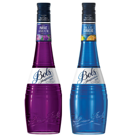 Boss (Bols) aus den Niederlanden, Blue Orange + Violet Lijiao Wein 700 ml DIY Barkeeper Basis Wein