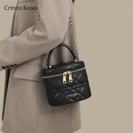 Crtnzo kroez leichte Luxusbeutel Frauenbag 2025 New Crossbody Diamond Chain Box BAG Geburtstag Chinesisches Valentinstag Geschenk Praktisch elegantes Schwarz-CK-Frauen-Tasche Geschenk für Freundin Frau Bester Freund High-End Practical High-End-Sinn