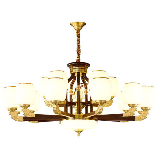 Neue chinesische Kronleuchter Wohnzimmer Lampe Esszimmer Schlafzimmer Lautstudent Chinese Style Hall Hauptlampe einfache Atmosphäre Chinesische Laterne 9928 Kopf Vollspektrum Augenschutzquelle Quelle