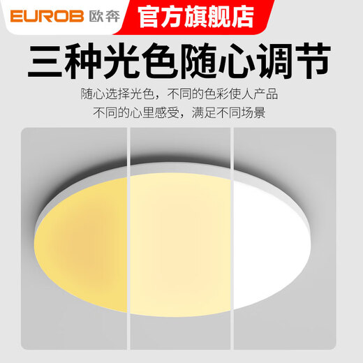 欧普适用全光谱led三防吸顶灯圆形卫生间浴室阳台卧室厨卫灯 972W 全光谱护眼RA9720W白光高亮