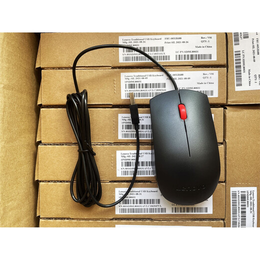 联想天骄全新全新盒装正品 联想红点EMS-537A USB有线鼠标M689 SM8823办公通用 PE袋装银色 USB有线鼠标 官方标配