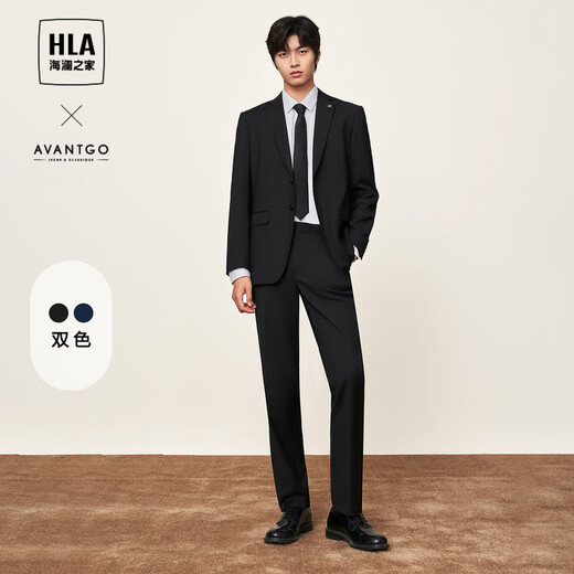 Heilan House (HLA) suit men's spring and autumn new series business gentleman banquet comfortable tops men's wedding suit black 02 52 B /185/104B recommended 85~90kg