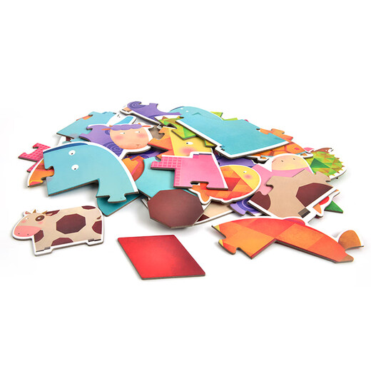 Mideer großes Stück Puzzle frühkindliche Bildung Spielzeug 2 Jahre alt + Spielzeugform Kognitive Rätsel - Tierheimdekoration