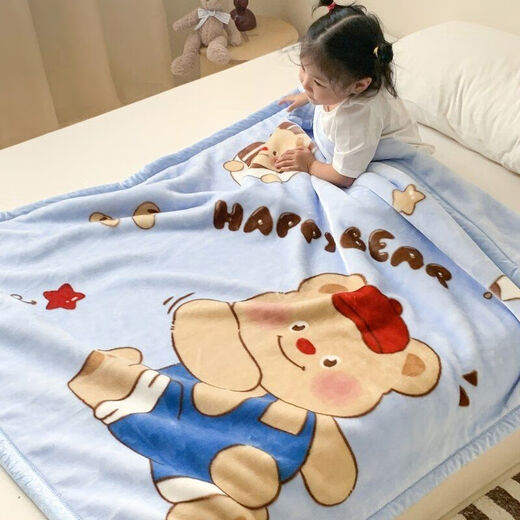 Children's blanket thickened autumn and winter double layer baby blanket small quilt kindergarten nap coral velvet blanket Dinosaur family 120cm*150cm double layer thickened 2.8Jin Jin equals 0.5kg