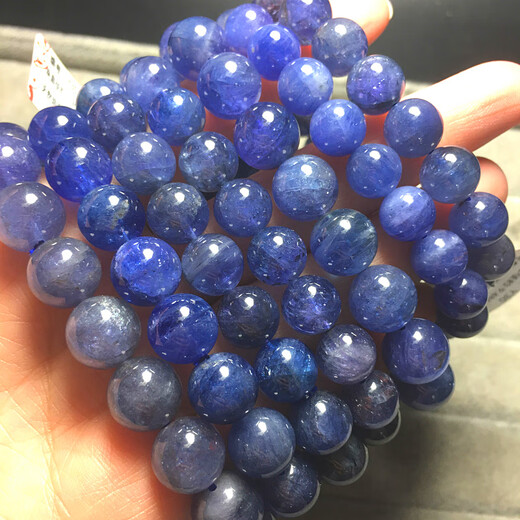 Oein natural tanzanite single circle bracelet ice type Tanzania sapphire symbiosis ocean heart bracelet jewelry gift Y25 diameter 8.5MM