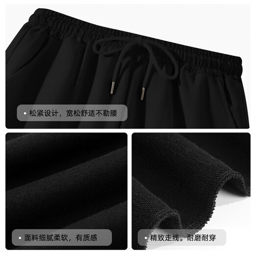 Baleno shorts for women summer new style pure cotton loose casual sports pants for women to wear elastic waist slim straight leg five-quarter pants