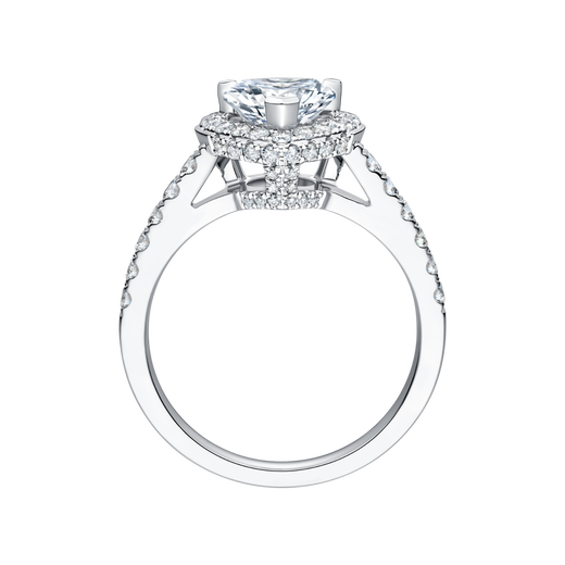 DR proposal diamond ring PT950 platinum K gold light wedding moissanite diamond ring Valentine's Day birthday gift 1 carat gift box + certificate PT950 live (size adjustable)