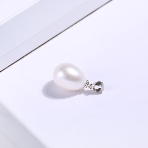 Xiansen freshwater pearl pendant drop-shaped necklace 925 silver clavicle chain fashion Korean style single bead white without chain 10-12mm45cm