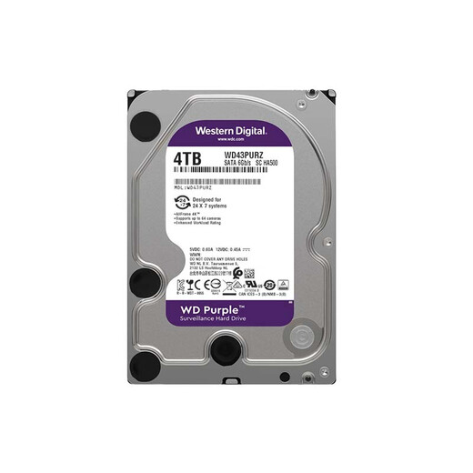 
Western Digital (WD) 4TB Monitoring-grade Mechanical Hard Drive WD Purple Western Digital Purple SATA 256MB CMR Vertical Security Storage 3.5-inch WD43PURZ