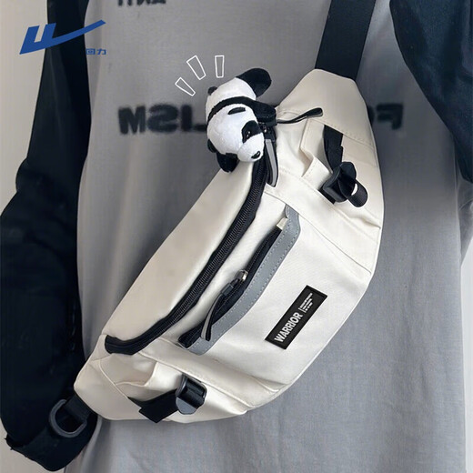 Pull back messenger bag men's trendy brand Hong Kong style chest bag workwear large capacity student casual shoulder bag cycling sports waist bag chest bag