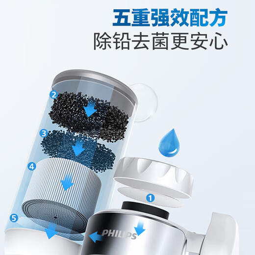 飞利浦飞利浦净水器水龙头净水器家用自来水过滤器厨房净水机AWP3878 白色