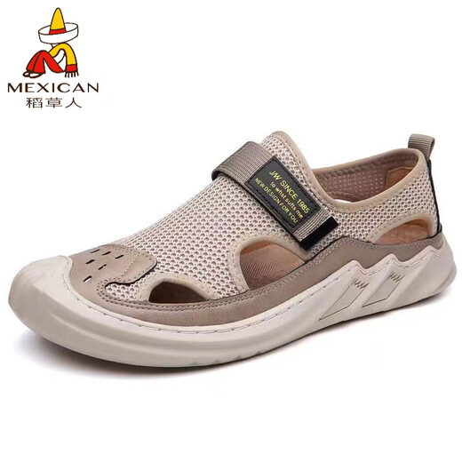 Vogelscheuche (mexikanische) Sommer neue Männerschuhe atmungsaktives Mesh Loch Sandalen Herrener Casual Sports Nicht ruhig