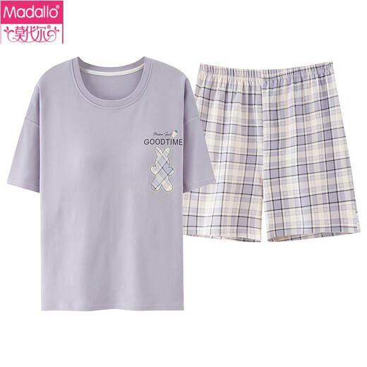 Modal verano de pijamas de manga corta Jin Fat Jin [Jin equivale a 0,5 kg] ropa para el hogar para mujeres algodón puro se puede usar gran tamaño afuera en el alumno de estilo delgado de verano KNC3519 M