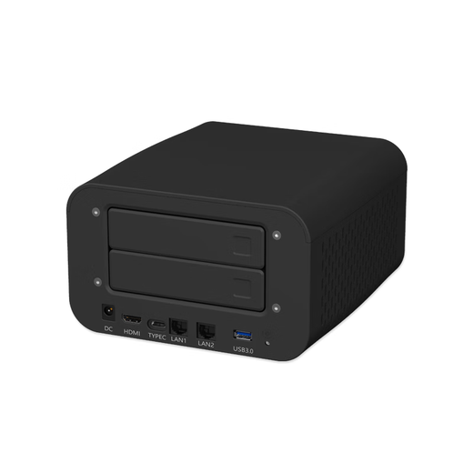 Pickup Dock G2 Standardversion Dual Disk Home NAS Netzwerkspeicher Persönlicher Cloud-Speicher Heimfestplatte Server Fotoalbum Backup Mobilcomputer Erweiterung Standard Diskless G2 Schwarz – ausgestattet mit 1 512 GB SSD-Festplatte