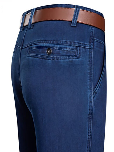 Baissi Shield Jeans Herren Frühling und Sommer Dünne gerade lose große große Größe mittleren und älteren Vater Dad Hohe Taille Stretchhose 9905 Blaues Doppelflecken und Herbst Dicke Stil 30 2 Fuß 3 Taillenumfang