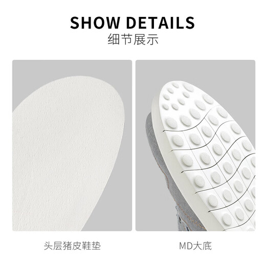 枫叶（leaveland）一脚蹬帆布鞋男夏季简版时尚透气半包拖鞋男防臭软底男士休闲鞋 灰色（皮鞋码） 41