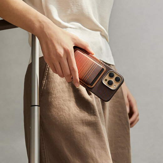 PITAKA is suitable for magnetic suction mobile phones, Apple iPhone 16/15 series MagSafe mobile phones, aramid fiber magnetic suction card holders, bank card ID holders, portable and lightweight dual-card card holders, black and gray