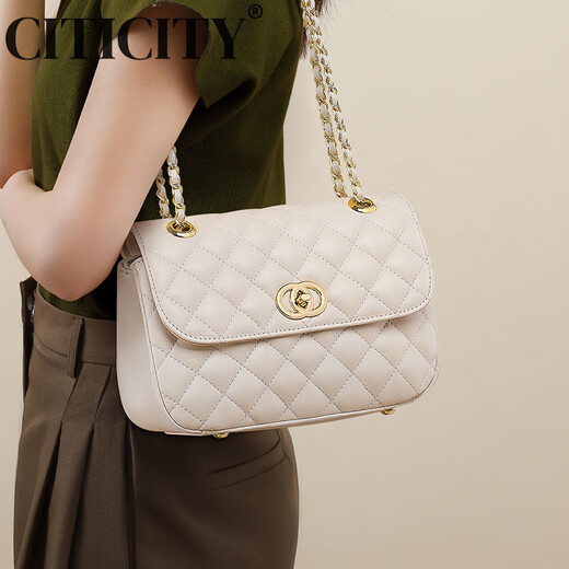 
CITICITY Bag Women's Bag Light Luxury Brand Women's Bag 2025 New Shoulder Bag Small Flavor Chain Crossbody Bag Gift Black