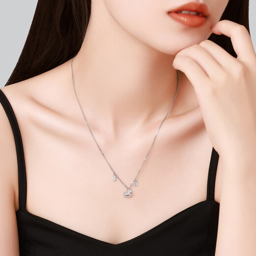 Trendy Acer Platinum PT950 Platinum Necklace Women's Set Chain Clavicle Chain Neck Ornament Birthday Gift Price Approximately 5.5g