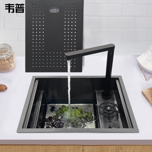 
Jiumu (JOMOO) 2025 new bar balcony invisible small sink cup washer single tank washing basin western kitchen middle island counter mini wash 4839 flip cup washer damping stainless steel