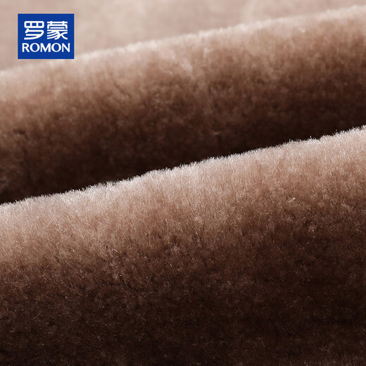 ROMON leather jacket men's autumn and winter casual solid color PU leather jacket velvet thickened top men's warm lapel jacket men