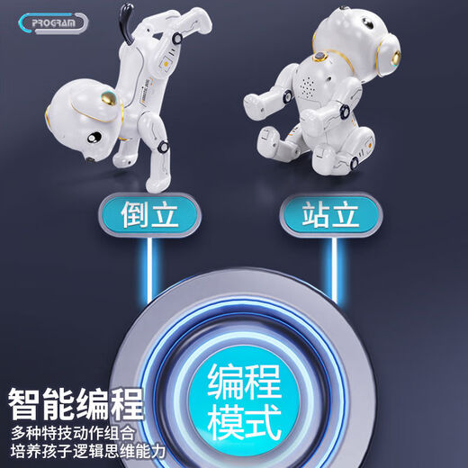 
Kakabele Machine Dog Smart Children's Toys 1-3 years old 6 girls and boys remote control electric robots will call 2025 new model Smart Dog Voice Command Intelligent Programming Touch Interactive Intelligent Early Education-Single Lithium Battery 15