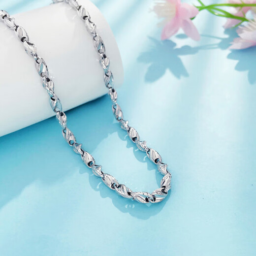 Laofu gold platinum necklace men's pt950 knight platinum chain birthday Chinese Valentine's Day gift for boyfriend and husband, about 37.63g - chain length 62cm