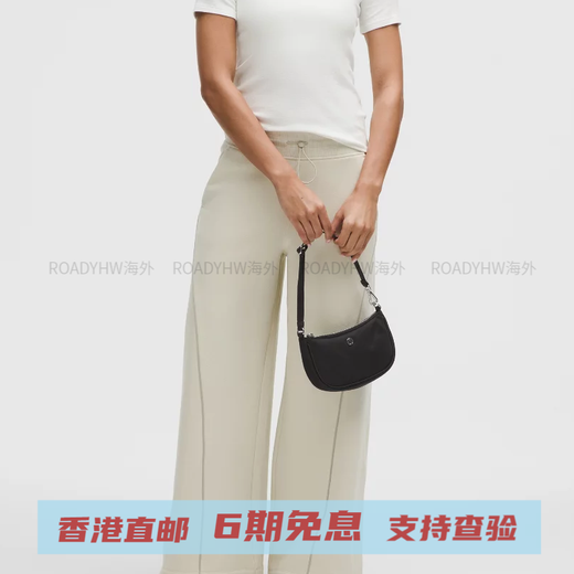 Lululemon 1lcityEssentials Регулируемые плечевые ремешки Nylon прачечная сумка для плеча мини -женщины черные черные