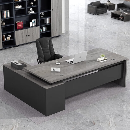 Rongjiang boss desk simple modern president desk office executive desk manager supervisor desk 160*80 including side cabinets