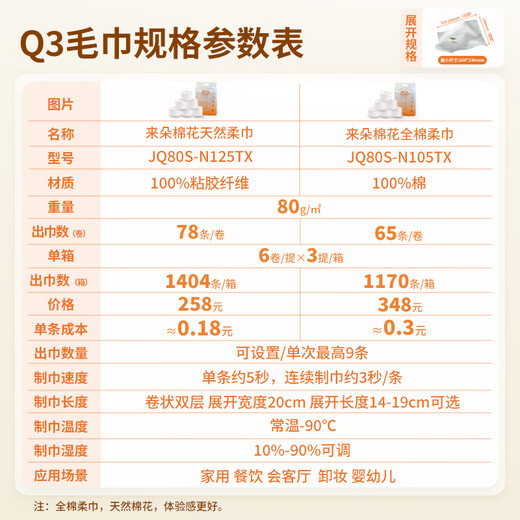 LADOCOTTON Laiduo cotton smart hot and cold towel machine household disposable infant hot towel machine beauty Internet cafe e-sports Internet cafe billiards hall tea table wet wipes heater Q3 screen Q3T towel machine Contact customer service to get 1 box of towels