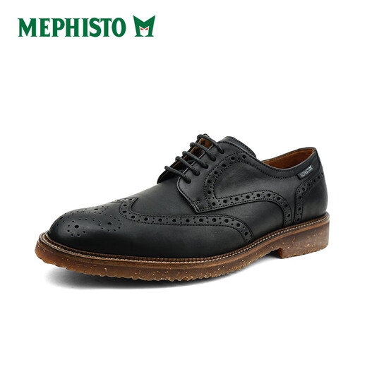 MA Feishitu (Mephisto)/Ma Feishitu Neue formelle Kee bequemer Derby -Schuhe handgefertigte Schuhe echte Lederpfeiler 9855 (blau) 40