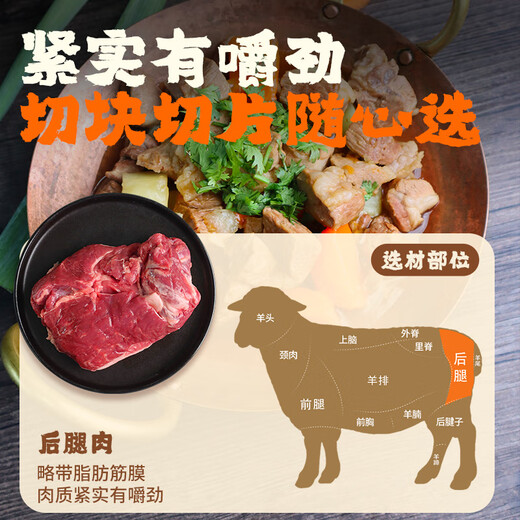 Large Manor Grassland Sheep Ximeng Boneless Lamb Hind Leg Meat Net Weight 2Jin Jin is equal to 0.5kg Lamb Meat Ujimqin Sheep