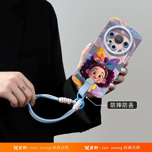 
Huawei (HUAWEI) Princess Applicable to Huawei mate60pro Mobile Phone Case mate60 mate40epro Pro Full Lambskin Lens Handmade Purple NM13822 Color Huawei Mate60Pro