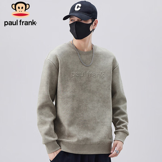 Paul Frank sweatshirt men's high-end spring and autumn trendy brand jacket men's bottoming shirt long-sleeved T-shirt men's top