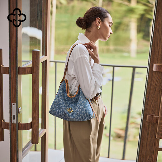CASSILE Cassole women's bag tote bag 2025 denim large capacity commuting light luxury crossbody bag birthday Chinese Valentine's gift