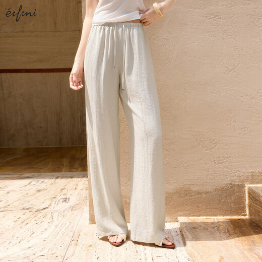 Eifli (eifini) eifli bingsi yamamoto pantalon pour les femmes 2025 printemps et été de style mince des gens qui portent des pantalons décontractés de lazy largement lâches en lin small version xl 125-140jin [Jin équivaut à 0,5 kg]