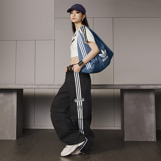 adidas运动遮阳棒球帽子男女阿迪达斯官方三叶草 深靛蓝 OSFM