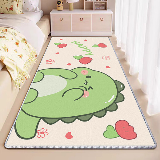 KAYE bedroom bedside blanket before getting out of bed household four-season universal tatami bay window balcony mat cute cartoon carpet SJR-K curve rainbow 60X160cm