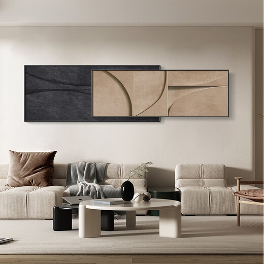 
Wasabi Living Room Decorative Painting Italian Minimalist Sofa Background Wall Hanging Painting High-end New Bedside Mural K9928 [80*30 Large]+[80*20 Small][Add Total Length 11