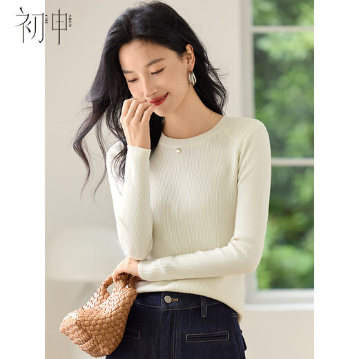 Chushen Chunqiu sweater women's classic round neck stretch slim fit versatile sweater base shirt S53Z071