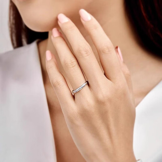 MZMZ platinum couple ring pt950 platinum engagement ring diamond ring Valentine's Day birthday gift for girlfriend light luxury model - vow ring (live)