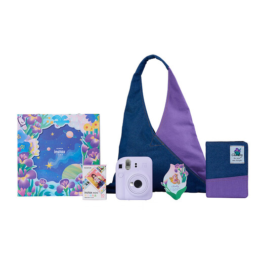 Fuji instax mini12 instant imaging camera Flower and Her Gift Box Set Iris Knight (Iris Purple Gift Box)