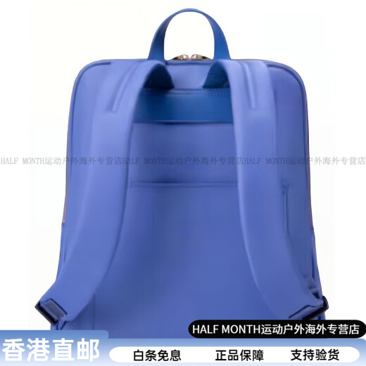 Samsonite DEVLINE Fashionable casual commuter backpack medium women's blue basic suit (bag + tag)